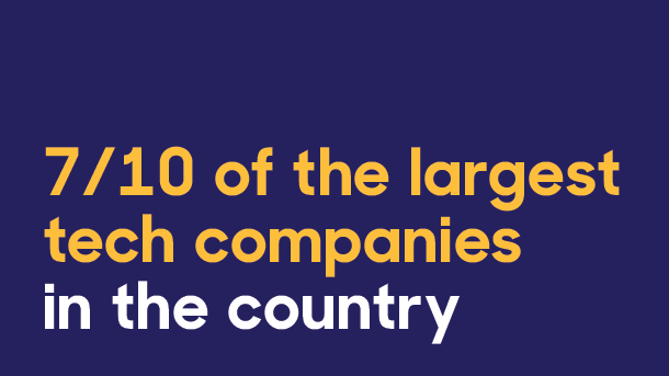 7 of 10 of the largest tech companies in the country